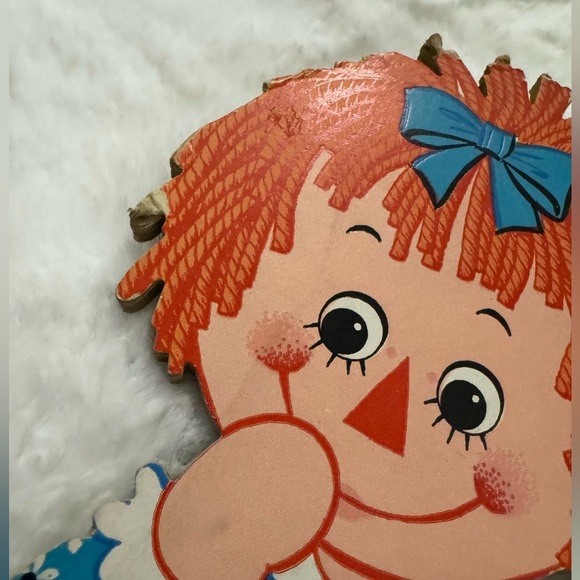 Raggedy Ann & Andy Vintage Nursery Kids Wall Plaque Decor Bobs-Merrill Cut Outs - Picture 13 of 15